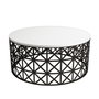 Hanah Home Selin Metal Ferforje Blanco y Negro
